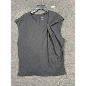 GAP Black Twist-Detail Cap Sleeve Top